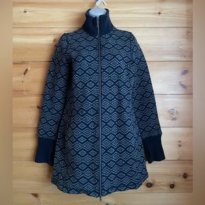 Long pattern zip jacket